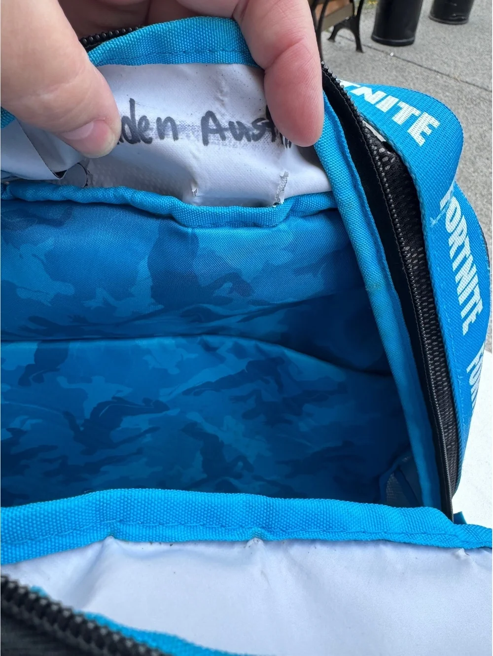 Fortnite Backpack Black Blue Gaming School Bag Llama Mesh Youth Kids